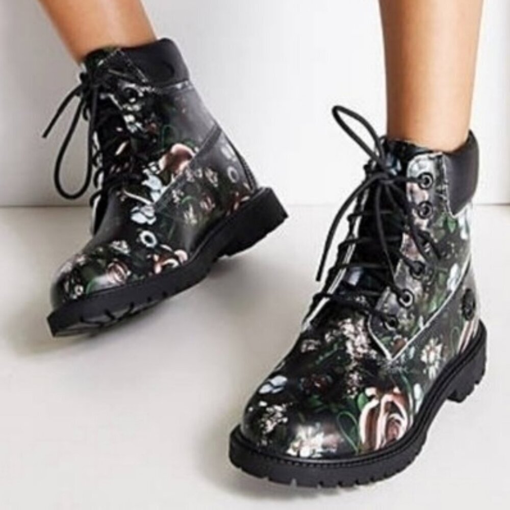 Timberland Waterproof Boots‎ Floral Size 9.5 New - Picture 3 of 6